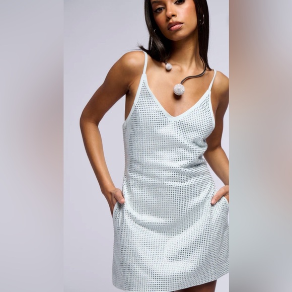 AKIRA Dresses & Skirts - DIAMONDS ARE A GIRLS BEST FRIEND MINI DRESS